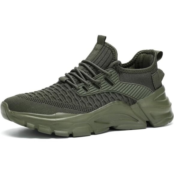 Men\'s Mesh ArmyGreen Non Slip Breathable, Athletic Sports Fashion Sneakers Shoes main image 6